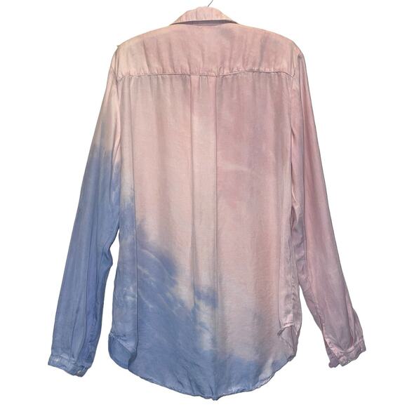 Cloth & Stone Tie-Dye Long Sleeve Button Front Blouse size Large - Picture 2 of 11